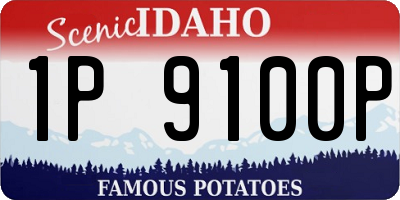 ID license plate 1P9100P