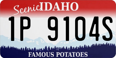 ID license plate 1P9104S