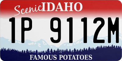 ID license plate 1P9112M
