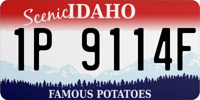 ID license plate 1P9114F