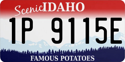 ID license plate 1P9115E