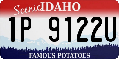 ID license plate 1P9122U