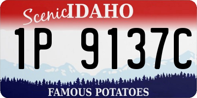 ID license plate 1P9137C