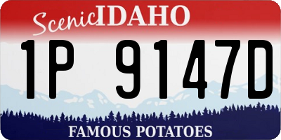 ID license plate 1P9147D