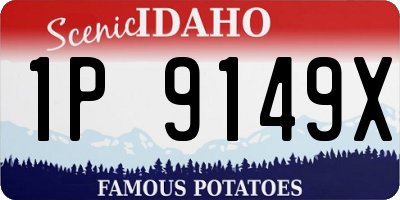 ID license plate 1P9149X