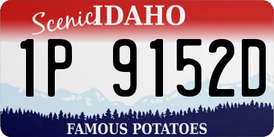 ID license plate 1P9152D