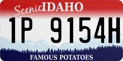 ID license plate 1P9154H
