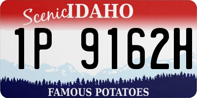 ID license plate 1P9162H