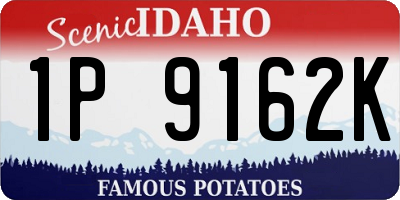 ID license plate 1P9162K