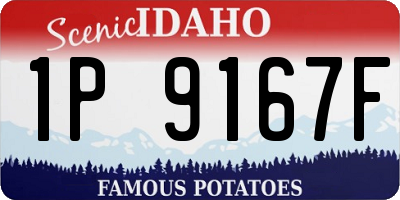 ID license plate 1P9167F