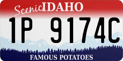 ID license plate 1P9174C