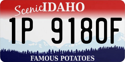 ID license plate 1P9180F
