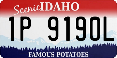 ID license plate 1P9190L