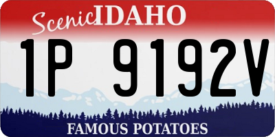 ID license plate 1P9192V