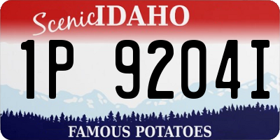 ID license plate 1P9204I