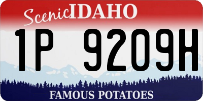 ID license plate 1P9209H
