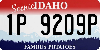ID license plate 1P9209P