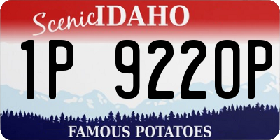 ID license plate 1P9220P