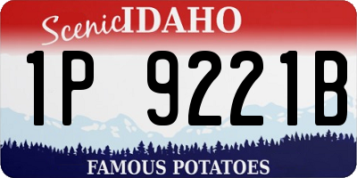 ID license plate 1P9221B