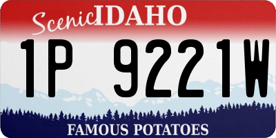 ID license plate 1P9221W