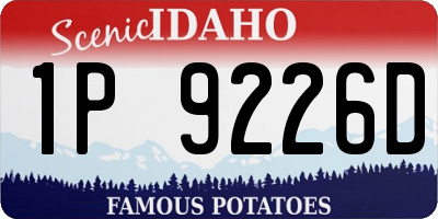 ID license plate 1P9226D