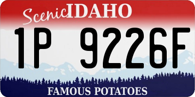 ID license plate 1P9226F