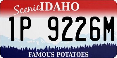 ID license plate 1P9226M