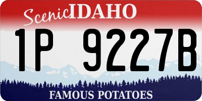 ID license plate 1P9227B