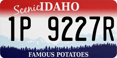 ID license plate 1P9227R