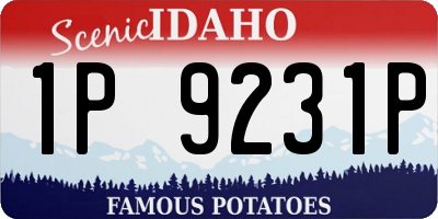 ID license plate 1P9231P