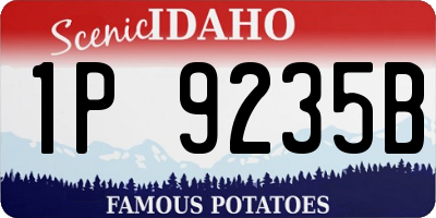 ID license plate 1P9235B
