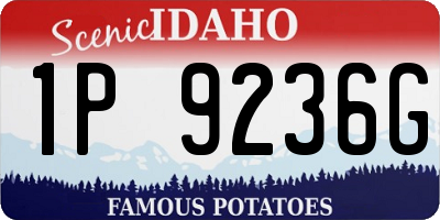 ID license plate 1P9236G