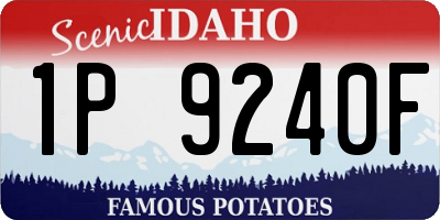 ID license plate 1P9240F