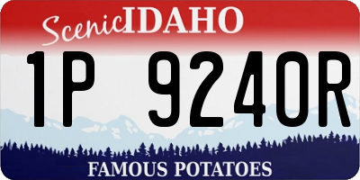 ID license plate 1P9240R