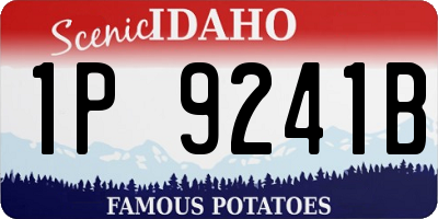 ID license plate 1P9241B