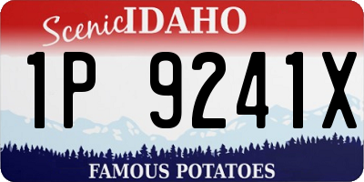 ID license plate 1P9241X