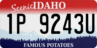 ID license plate 1P9243U