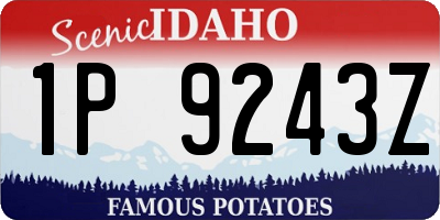 ID license plate 1P9243Z