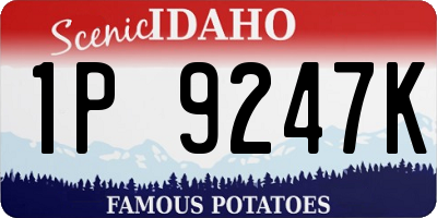ID license plate 1P9247K