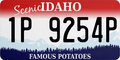 ID license plate 1P9254P