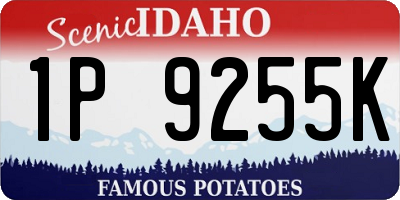 ID license plate 1P9255K