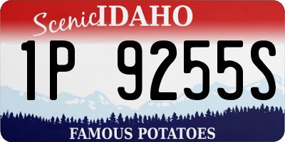 ID license plate 1P9255S