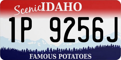 ID license plate 1P9256J