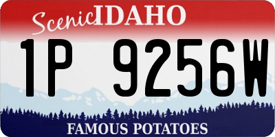 ID license plate 1P9256W