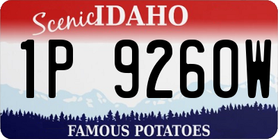 ID license plate 1P9260W