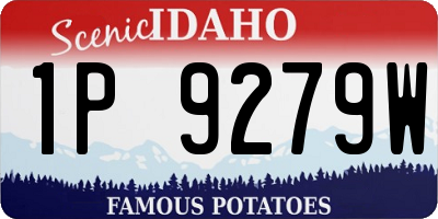 ID license plate 1P9279W