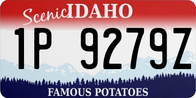 ID license plate 1P9279Z