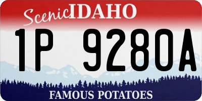 ID license plate 1P9280A
