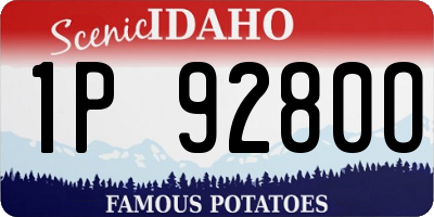 ID license plate 1P9280O