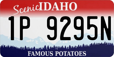 ID license plate 1P9295N